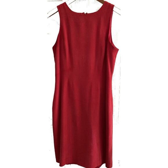 MAGGY LONDON SILK RED Open Back Dress - 6 - Picture 3 of 9